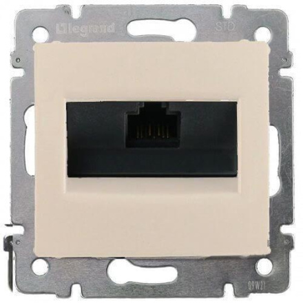 Розетка компьютерная RJ45 Legrand Valena 6 кат STP на винтах слоновая кость 774144