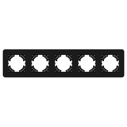 Рамка на 5 постов стеклянная Arlight FRM-OMALI-SFGS-5-BK 049721