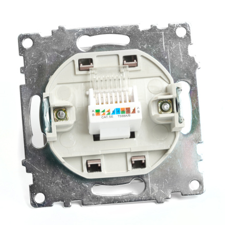 Розетка компьютерная 1-местная RJ-45 Stekker Катрин GLS00-7107-04 49023