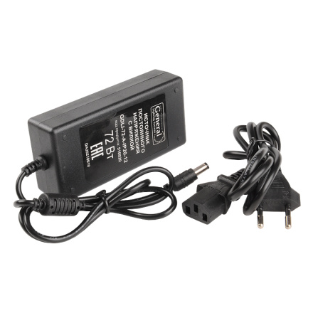 Источник постоянного напряжения с вилкой General GDLI-72-A-IP20-12 510020