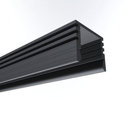 Профиль П-образный накладной Apeyron ширина ленты до 10мм (рассеиватель, заглушки - 2шт) 08-10-Ч