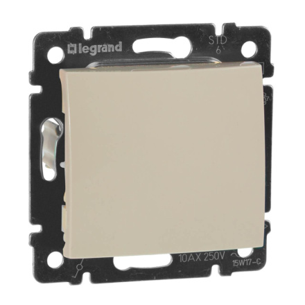 Переключатель одноклавишный проходной Legrand Valena 10A 250V cлоновая кость 774306