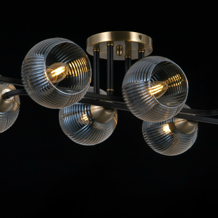 Люстра на штанге Illumico IL0395-8CSQ-79 BK AB