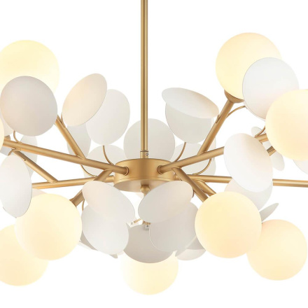 Подвесная люстра Lumien Hall Ilmari LH4136/15P-GD-WT