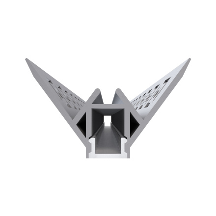 Профиль под штукатурку Apeyron ширина ленты до 9мм (рассеиватель, заглушки - 2шт) 08-45