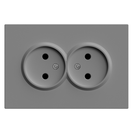 Розетка 2-местная с защитной шторкой Stekker Эмили RST16-5116-10 49955