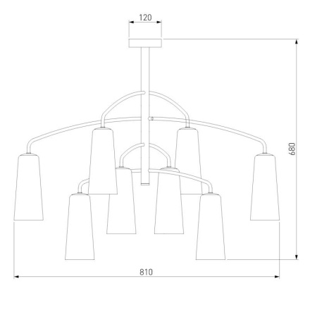 Люстра на штанге Eurosvet Omber 70137/8 хром