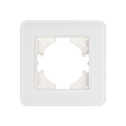 Рамка стеклянная на 1 пост Arlight FRM-OMALI-SFGS-1-WH 049675