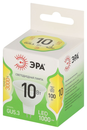 Светодиодная лампа Эра LED MR16-10W-830-GU5.3 GL Б0066983