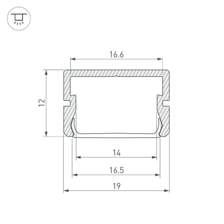 Алюминиевый профиль Arlight SILER-3000 ANOD 045498