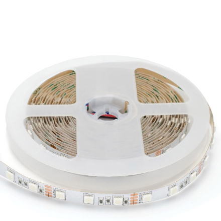 Комплект светодиодной ленты Apeyron 12В 14.4Вт/м smd 5050 60 д/м IP20 5 м RGB (блок, коннектор, контроллер) 10-33