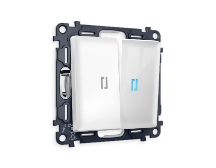 Комплект механизма 2-кл выключателя с подсветкой Ambrella Volt Alfa MA104020