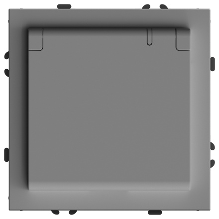 Розетка 1-местная с крышкой и защитными шторками Stekker Эмили RST16-5113-10 49956