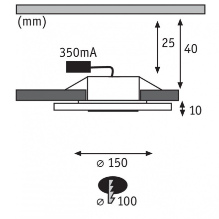 Встраиваемый светодиодный светильник Paulmann Premium Line Whirl 92735