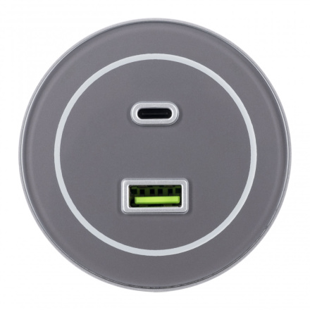 Трековая розетка Arte Milano Am-track-sockets-39 399732TS/USB-Type-C Grey