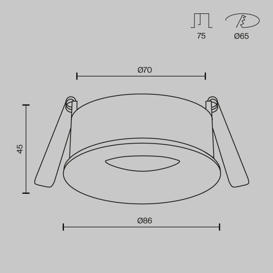 Встраиваемый светильник Maytoni Technical Slim DL027-GU10-W