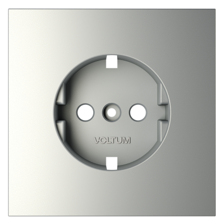Накладка для розетки с заземлением Voltum S70 (сталь) VLS000605