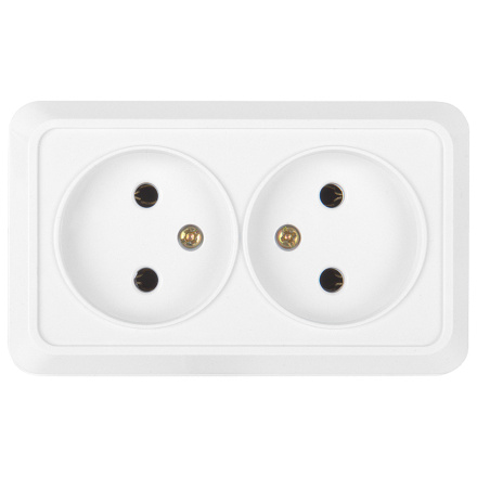 Розетка двойная 2П General Альфа 477008