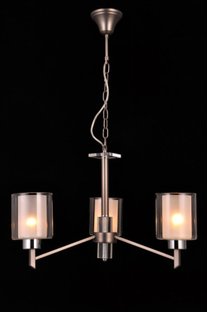 Подвесная люстра Natali Kovaltseva DOUBLE 81049-3C ANTIQUE SILVER