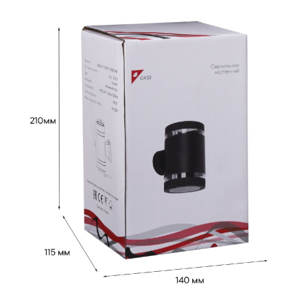 Уличный настенный светильник Reluce 86226-9.2-002CT 2*GX53 BK