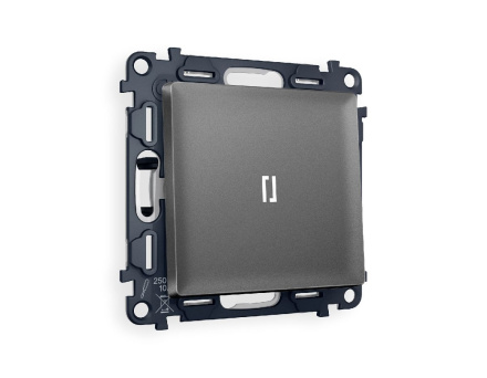 Комплект механизма 1-кл проходного выключателя с подсветкой Ambrella Volt Alfa MA652035