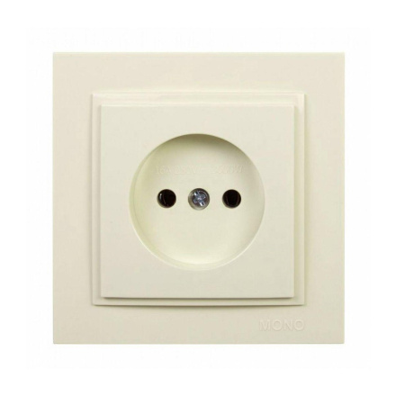 Розетка без земли Mono Electric Despina 16А 250В крем 102-170022-116