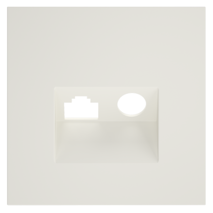 Накладка для розетки TV+RJ45 кат. 6 Voltum S70 (хлопок) VLS002713