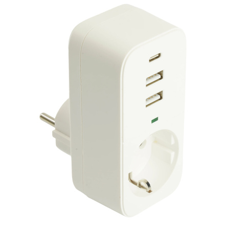 Сетевой фильтр 1-местный с/з Stekker Nova HM81-11-1 50142