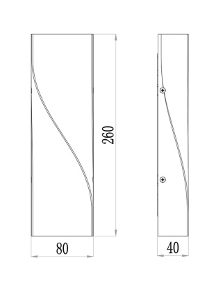 Уличный настенный светильник Maytoni Twist O040WL-L11B3K