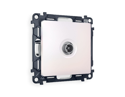 Комплект механизма TV розетки проходной 5-1000 MHz 4dB Ambrella Volt Alfa MA213030