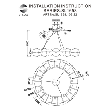 Подвесная люстра ST Luce Elsa SL1658.103.22