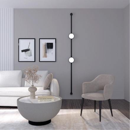 Трековый однофазный светильник Denkirs Belty Flow DK5567-BK