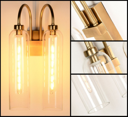 Бра DeLight Collection Wall lamp BRWL7023 antique brass