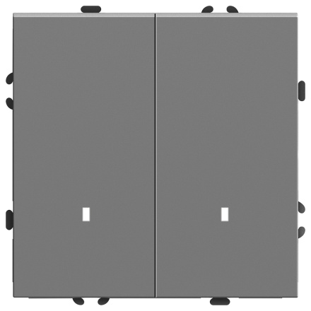 Выключатель 2-клавишный c индикатором Stekker Эмили RSW10-5102-10 49942