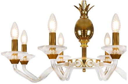 Подвесная люстра iLamp Flo YT2049-8 GD+Cear