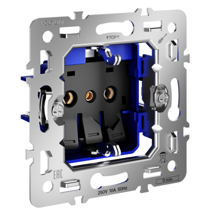 Механизм розетки с заземлением 16А Voltum S70 VLS0401M