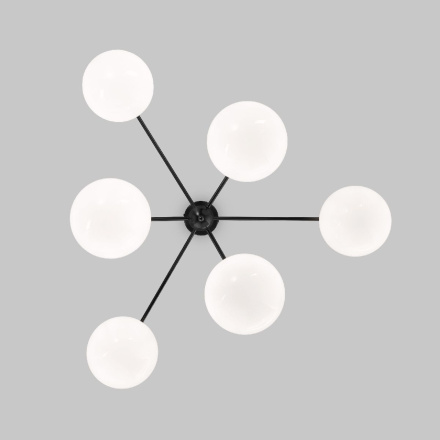 Люстра на штанге Eurosvet Marbella 60147/6 черный a063852