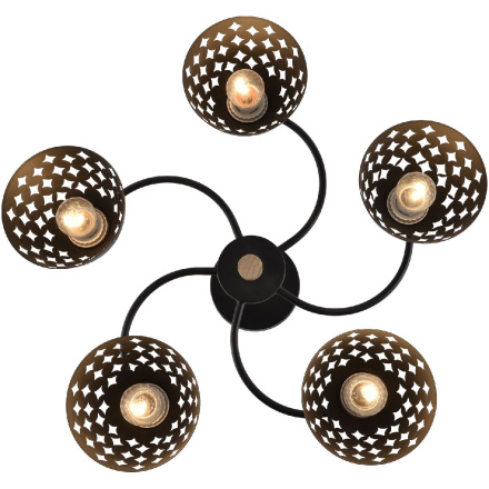 Люстра на штанге Reluce 01515-0.3-05 BK+WOOD