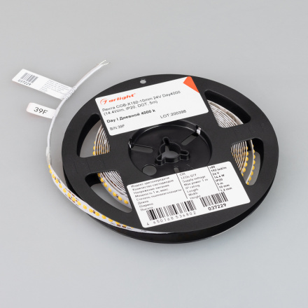 Светодиодная лента Arlight COB-X192-10mm 24V Day4000 (14.4 W/m, IP20, DOT, 5m) 037229