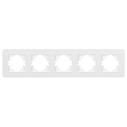 Рамка на 5 постов стеклянная Arlight FRM-OMALI-SFGS-5-WH 049720