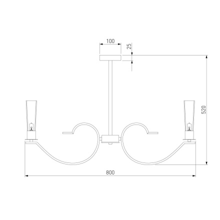 Люстра на штанге Eurosvet Rosher 60141/8 латунь a060332