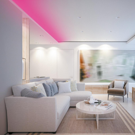 Светодиодная лента Apeyron 24В 14Вт/м COB, 512д/м IP20 5м розовая 00-364