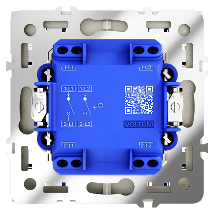 Выключатель двухклавишный Voltum S70 VLS020104 (шелк)