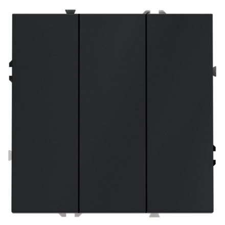 Выключатель трехклавишный Voltum S70 VLS030107 (графит)