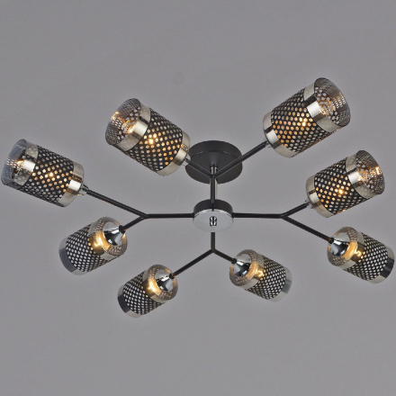 Люстра на штанге Reluce 01405-3.3-08B BK+CR