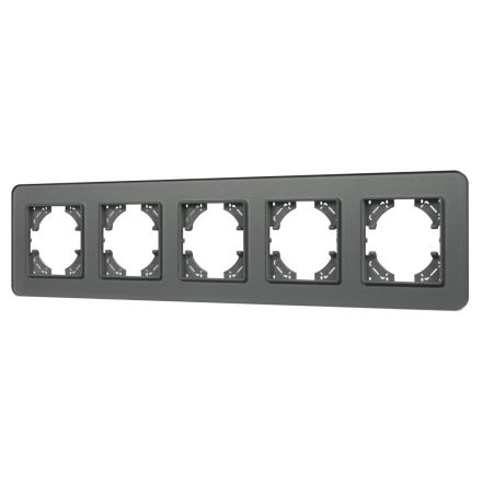 Рамка на 5 постов стеклянная Arlight FRM-OMALI-GS-5-GR 049706