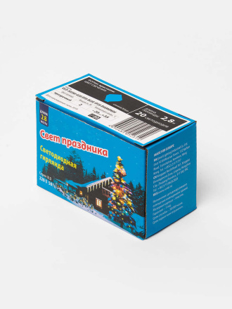 Светодиодная гирлянда (07922) Uniel 220V синий LD-S0280-020/DTA BLUE IP20 DIAMONDS