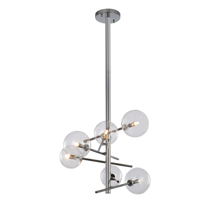 Люстра на штанге Delight Collection Globe Mobile MX19009070-6A chrome