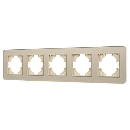 Рамка на 5 постов стеклянная Arlight FRM-OMALI-SFGS-5-GD 049723