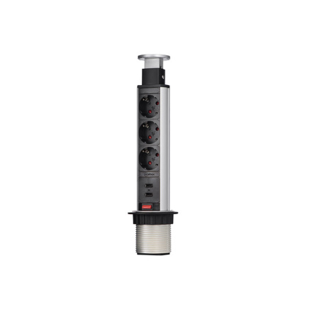 Блок розеток 105S (3 секции и 2 USB) Mebax 00-00001166